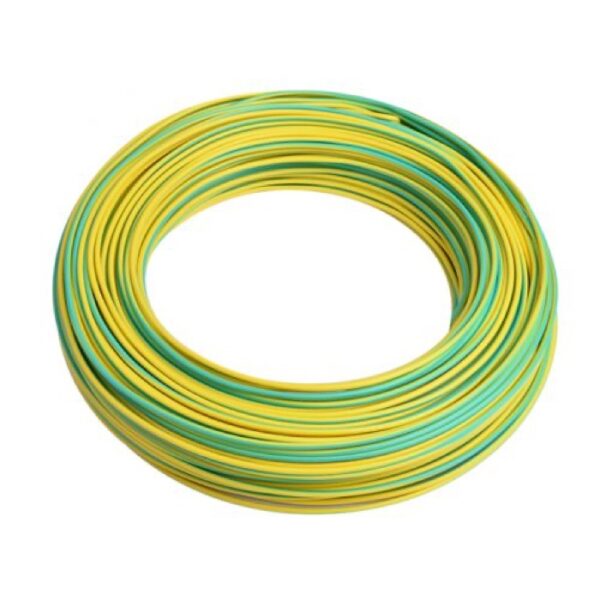 Fil électrique rigide jaune vert 1*1.5mm² CRM Chakira câbles tunisie électricité électronique Megrine consommable accessoires appareillage Somef rallonge Schneider Electric