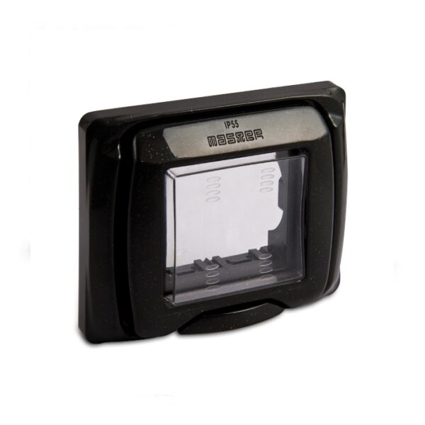 Plaque de protection étanche IP55 de MASTER noir 2 LEGRAND 4 rangées Stiel Schneider tunisie électricité électronique Megrine consommable accessoires appareillage Somef rallonge Schneider Electric