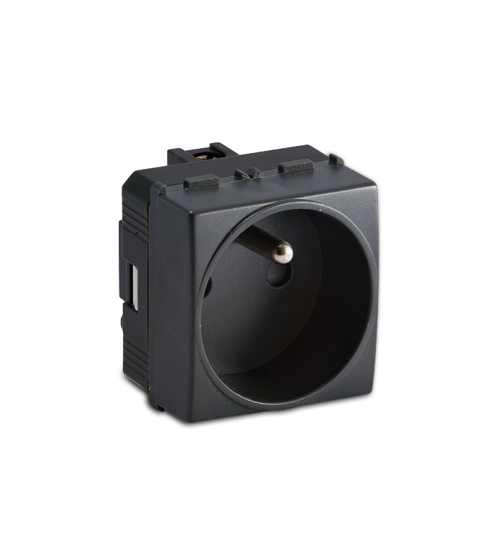 Prise 2P+T 16A NOIR