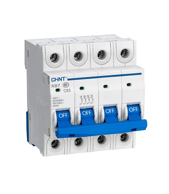 Disjoncteur tétrapolaire NB7 4P
