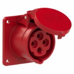 Prise Industrielle à Encastrer 4P IP44 (DROIT/ INCLINE)