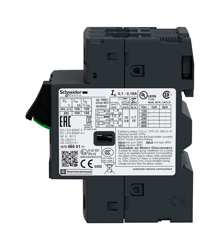 Disjoncteur moteur 0.4 à 0.63A