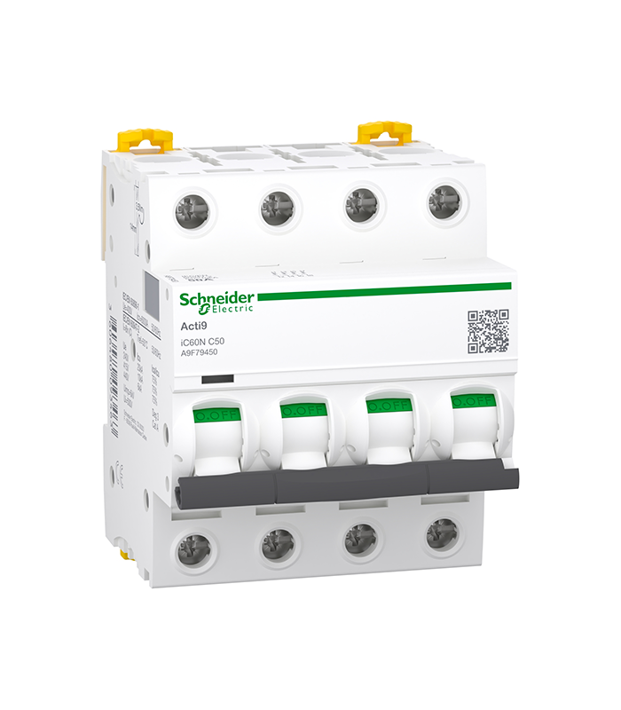 Disjoncteur modulaire 4P 50 A A9F79450