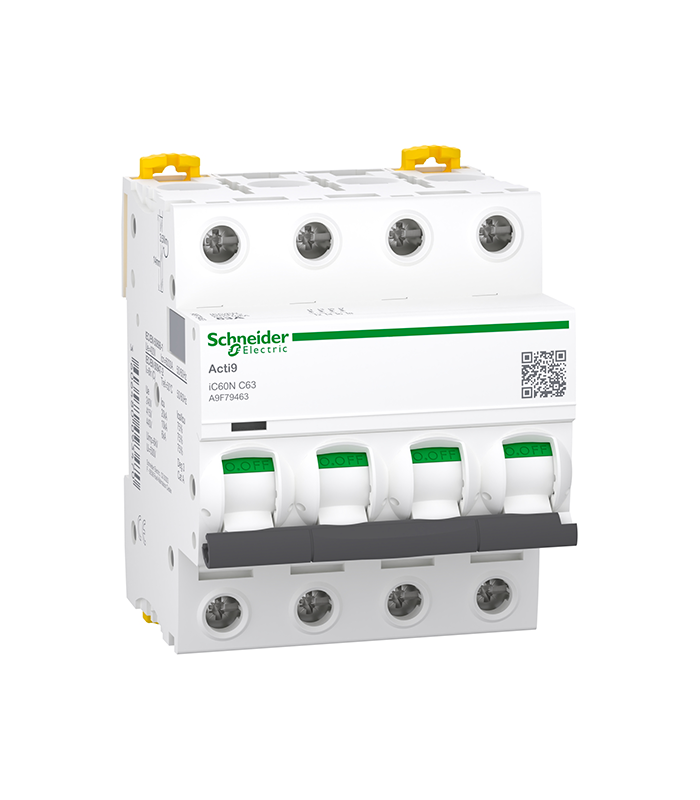 Disjoncteur modulaire iC60N 4P 63 A courbe C A9F79463