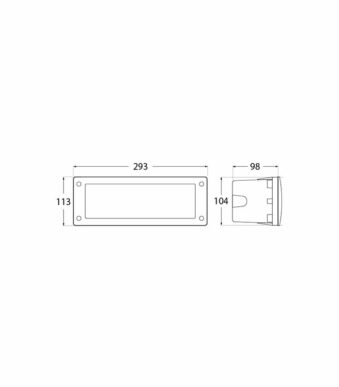Spot LED ENC Rectangulaire LETI300-GL