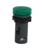 Bouton poussoir lumineux Ø22 - vert - LED intégrée - 220 V CA - bornes à vis