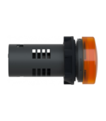 Voyant monolithique, Easy Harmony XA2, plastique, orange, 22 mm, LED intégrée, bornes à vis à étrier, 220...230 V CA, anti-interférence