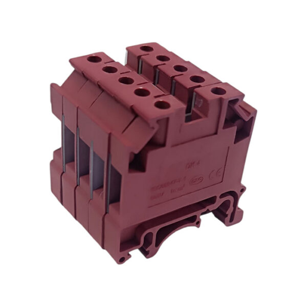 Bornier de jonction à vis 4 mm² Rouge